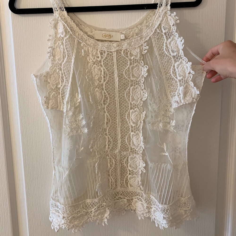 New Candela by Free People Embroidered Top